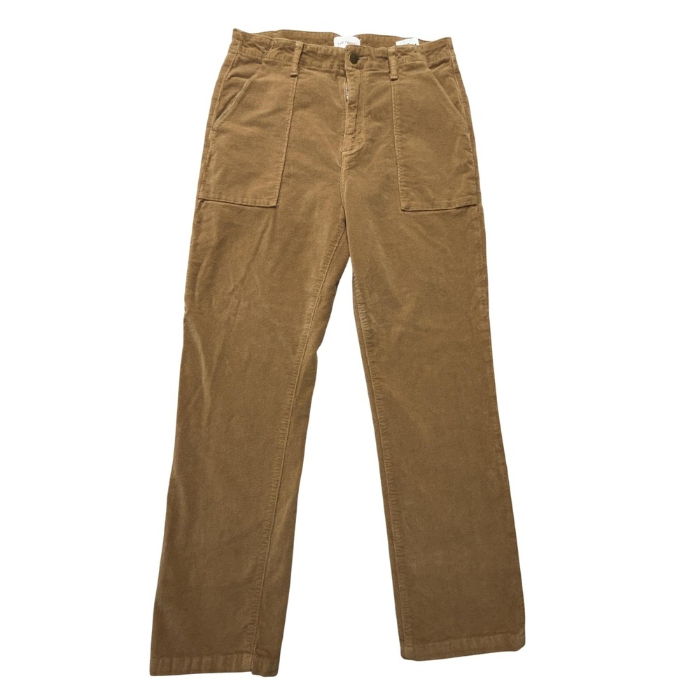 Driftwood‎ Corduroy Pants Womens 29 Brown Straight Leg Utility Pockets Stretch